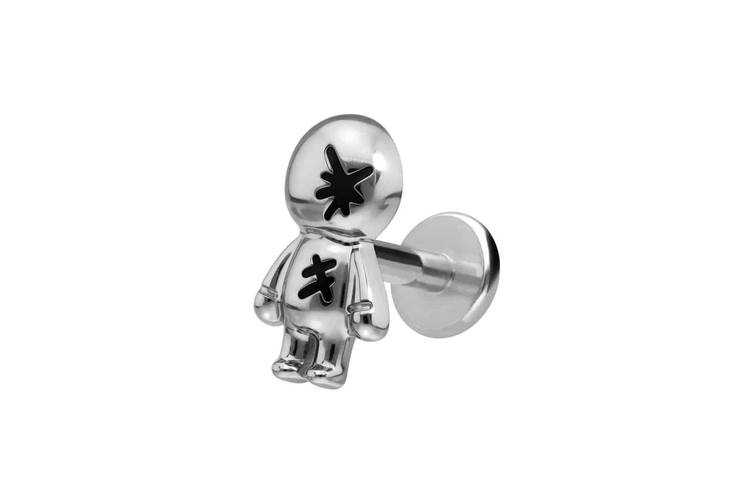 Titan Labret Piercing mit Innengewinde PUPPE